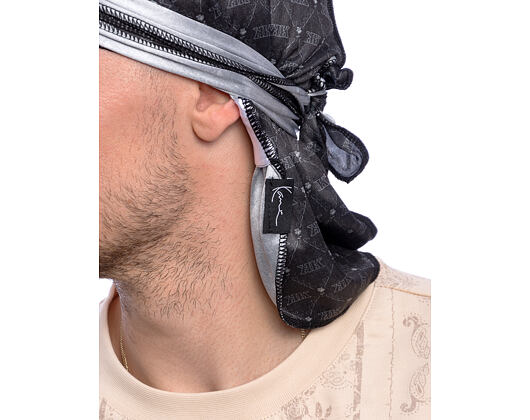 Tuch Karl Kani - Kani Monogram Aop Durag - Black / Grey