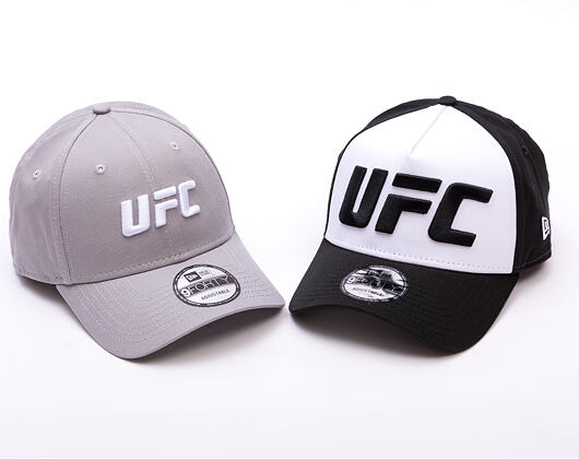 Kappe New Era - UFC MMA Core Logo 9FORTY Trucker - White / Black