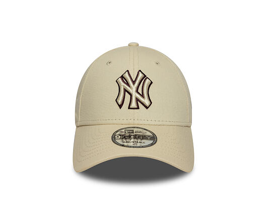 Kappe New Era - MLB Team Outline 9FORTY - NY Yankees - Cream / Burgundy