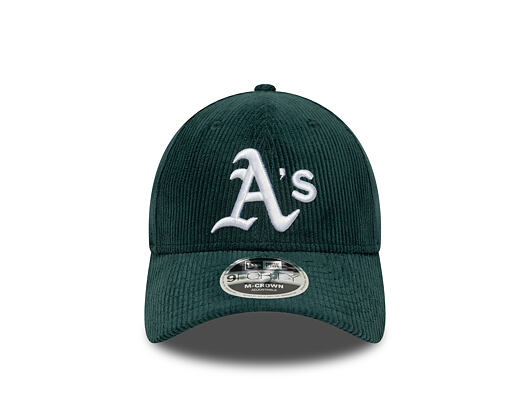 Kappe New Era - MLB Cord 9FORTY M-CROWN - Oakland Athletics - Dark Green