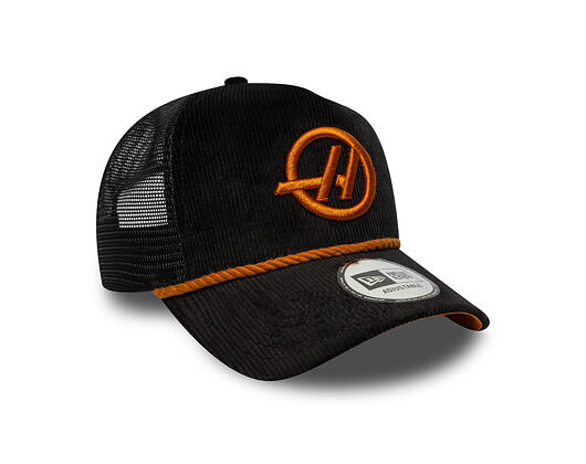 Kappe New Era - F1 Cord 9FORTY Trucker - Haas Formula 1 - Black