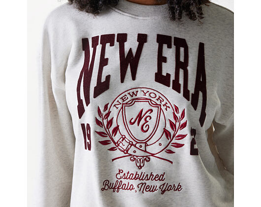 Damen Pullover New Era - Crest Crewneck - Heather Grey