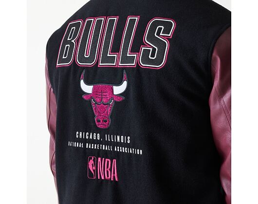 Jacke New Era - NBA Patch Varsity Jacket - Chicago Bulls - Black