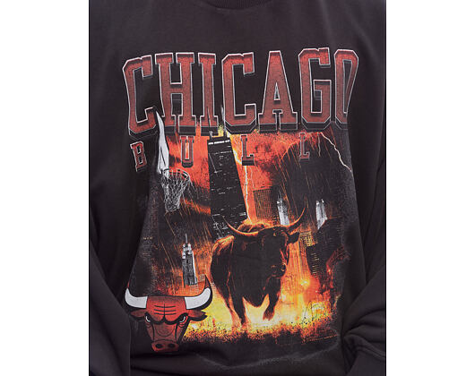 Pullover New Era - NBA Washed Graphic Crewneck - Chicago Bulls - Black