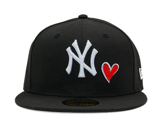 Kappe New Era - MLB Team Heart 59FIFTY - NY Yankees - Black / Scarlet