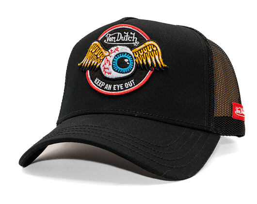 Kappe Von Dutch - Flying Eyeball Keep An Eye Out Trucker - Black