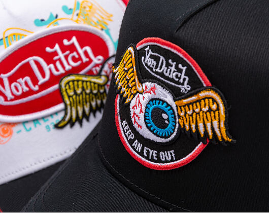 Kappe Von Dutch - Flying Eyeball Keep An Eye Out Trucker - Black