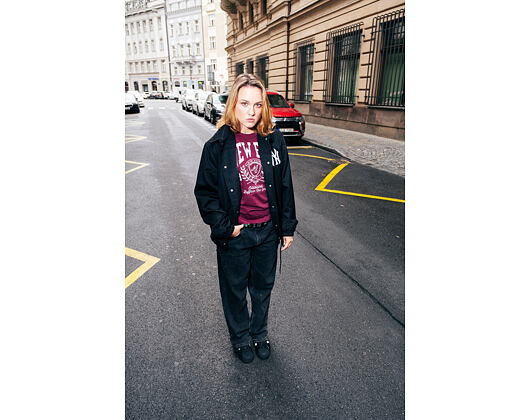 Damen T-Shirt New Era - Crest Tee Regular - Burgundy