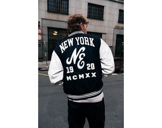 Jacke New Era - Patch Varsity Jacket - Black