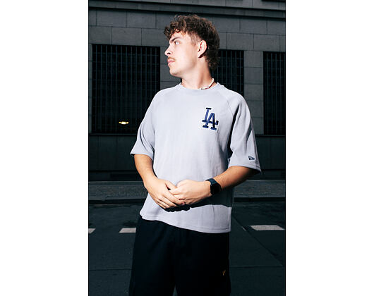 T-Shirt New Era - MLB Waffle Tee - LA Dodgers - Grey