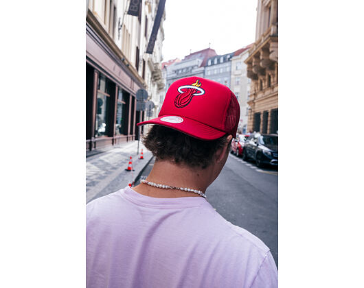 Kappe Mitchell & Ness - Evergreen Trucker - Miami Heat - Red