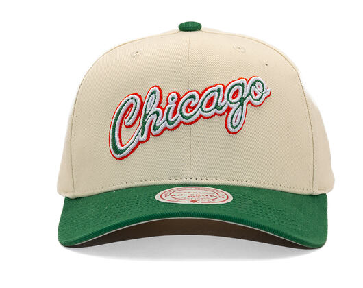 Kappe Mitchell & Ness - Green Orange Pro Crown - Chicago Bulls - Sand/Green