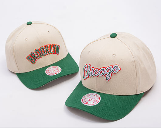Kappe Mitchell & Ness - Green Orange Pro Crown - Chicago Bulls - Sand/Green