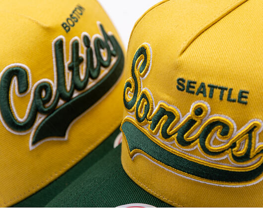Kappe Mitchell & Ness - Harvest Gold Pro Crown - Seattle Supersonics - Gold/Green