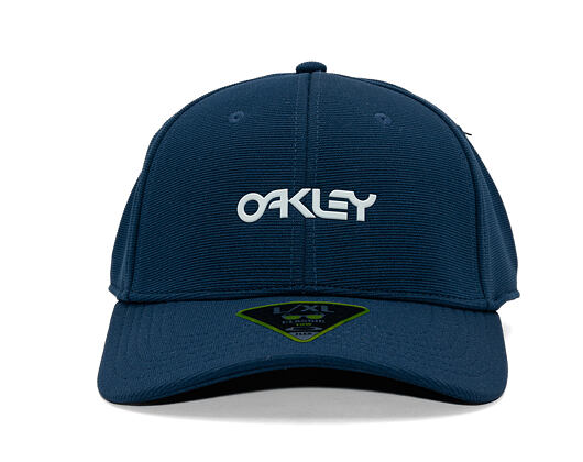 Kappe Oakley - 6 Panel Stretch Metallic Hat - Abyss/White