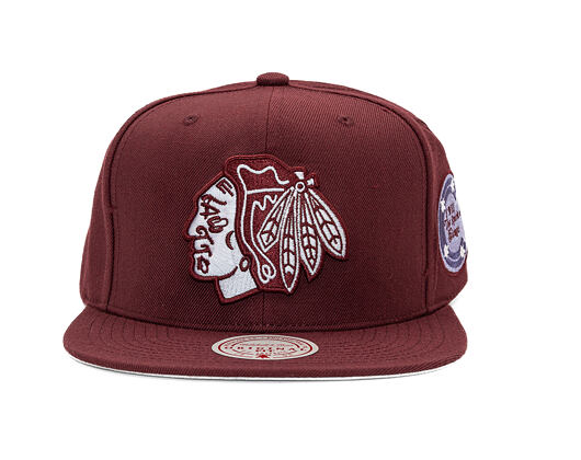Kappe Mitchell & Ness - NHL Fashion Basic Snapback - Chicago Blackhawks - Dark Purple