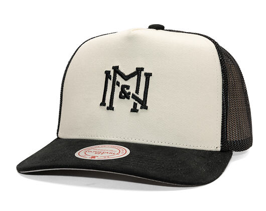 Kappe Mitchell & Ness - Branded Icon Trucker - Off White-Black
