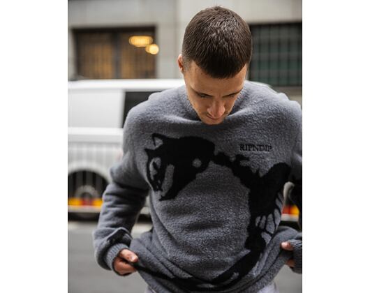 Strickpullover Rip N Dip - Fossil Mohair Knit Sweater - Charcoal