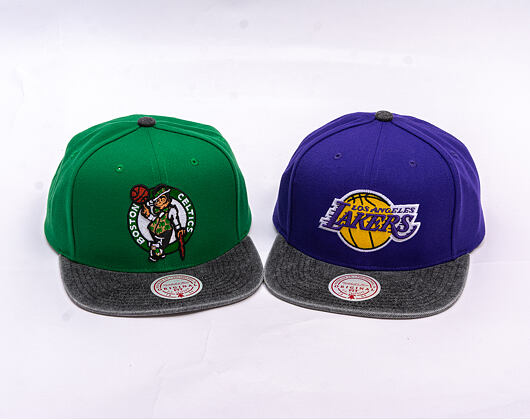 Kappe Mitchell & Ness - NBA Denim Patchwork - LA Lakers - Purple