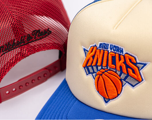 Kappe Mitchell & Ness - NBA Vintage Block Trucker - New York Knicks - Cream