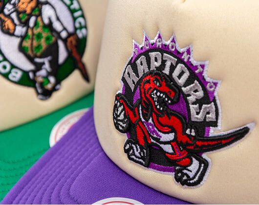 Kappe Mitchell & Ness - NBA Vintage Block Trucker HWC - Toronto Raptors - Cream