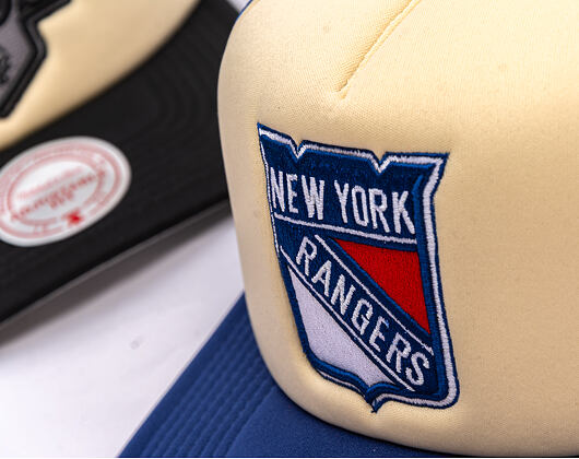 Kappe Mitchell & Ness - NHL Vintage Block Trucker - New York Rangers - Cream