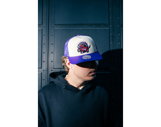 Kappe Mitchell & Ness - NBA Vintage Block Trucker HWC - Toronto Raptors - Cream