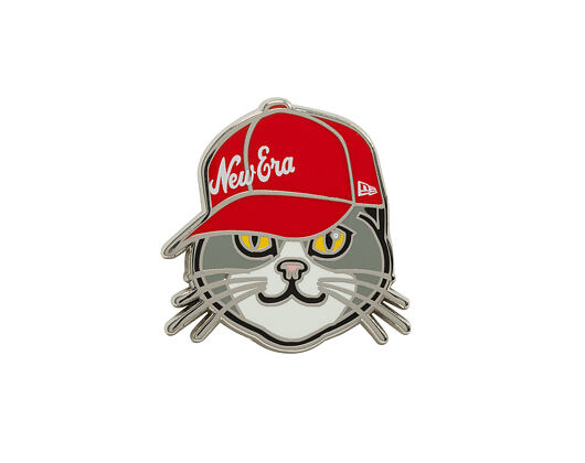 Brosche New Era - Branded Cap Pin - Cat - Silver