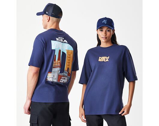T-Shirt New Era - Branded Location Oversized Tee - Navy