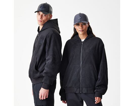 Jacke New Era - NBA Suede Hooded Jacket - LA LAkers - Black