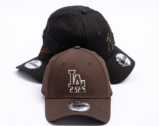 Kappe New Era - MLB Team Outline 9FORTY - LA Dodgers - Brown / Stone