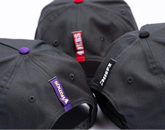 Kappe New Era - NFL Charcoal Drop 9FORTY A-Frame - Minnesota Vikings - Steel Clouds / Purple