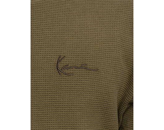 Langarm Shirt Karl Kani - Signature Boxy Waffle Longsleeve - Green