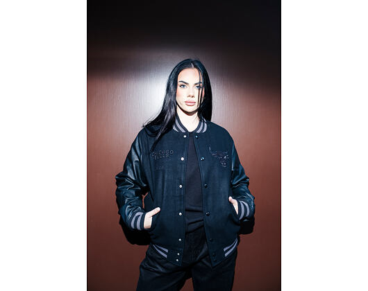 Jacke New Era - NBA Tonal Patch Varsity - Chicago Bulls - Black