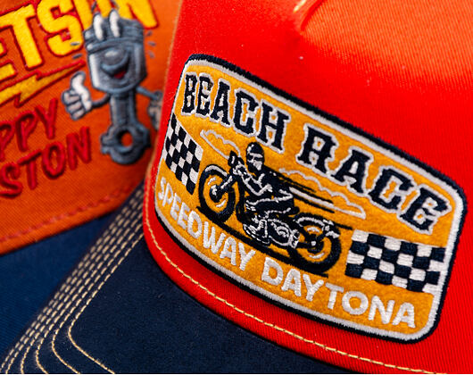 Kappe Stetson - Trucker Cap Beach Race by FWS - Blue/Orange