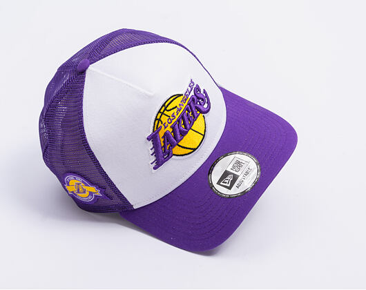 Kappe New Era - NBA Side Patch 9FORTY - A-Frame Trucker - LA Lakers - Purple