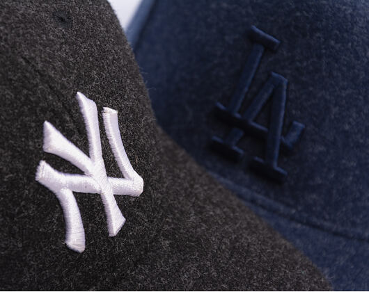 Kappe New Era - MLB Melton Wool 9FORTY - NY Yankees - Black / White