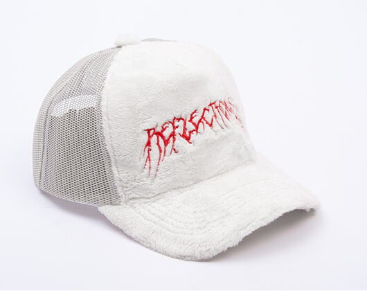Cap Reflection Luxury Fuzzy Trucker - Oats red