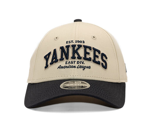 Kinder Kappe New Era - MLB Wordmark 9FORTY M-CROWN - NY Yankees - Cream