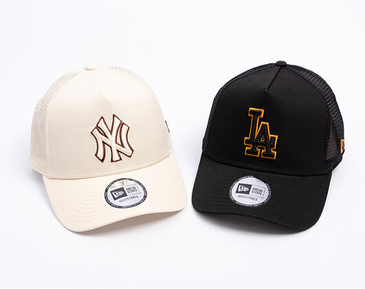 Kappe New Era - MLB Outline 9FORTY Trucker - NY Yankees - Cream