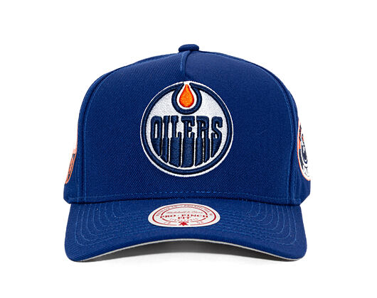 Kappe Mitchell & Ness - Edmonton Oilers - Double Clutch Pro Snapback - Navy