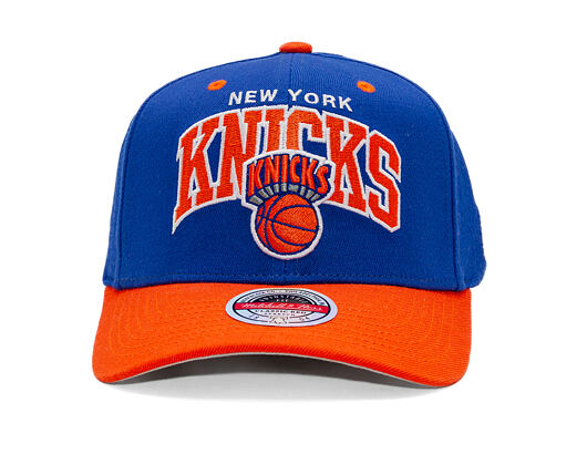 Kappe Mitchell & Ness - NBA Team Arch Snapback - New York Knicks - Blue / Orange
