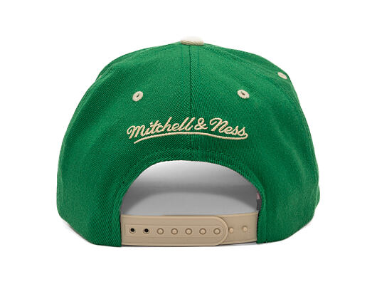 Kappe Mitchell & Ness - NBA Team Arch Snapback - Milwaukee Bucks - Green / Beige