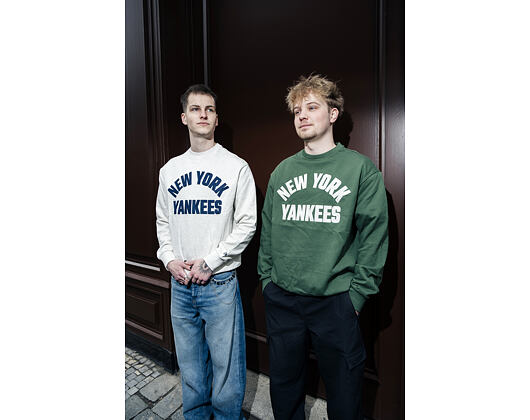 Pullover New Era - MLB Graphic Oversized Crewneck - NY Yankees - Heather Grey