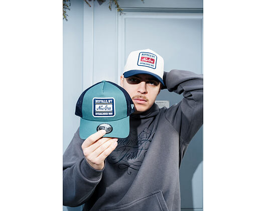 Kappe New Era - Branded Patch 9FORTY Trucker - Pine Green