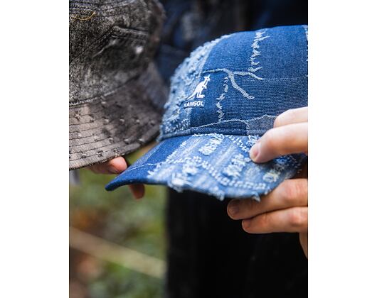 Kappe Kangol - TRENDS PACK - Denim Mashup Baseball - Medium Blue