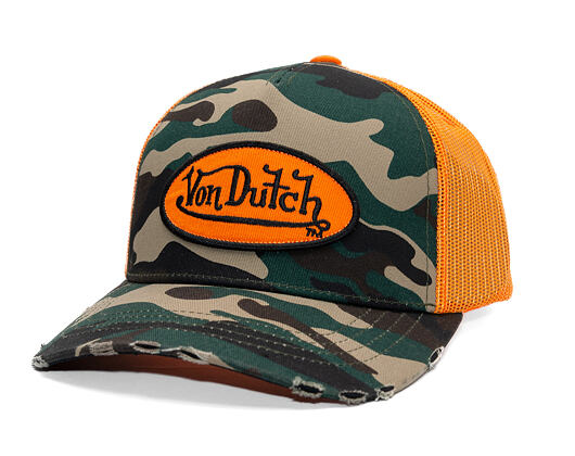 Kappe Von Dutch - Trucker - Classic Logo Camo/Orange