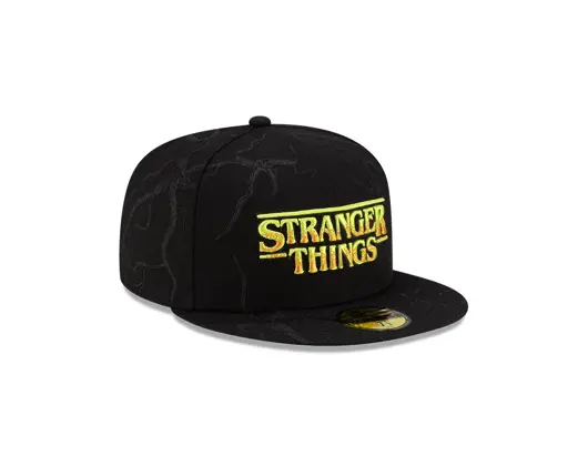 Kappe New Era - All Over Vines 59FIFTY - Stranger Things - Black