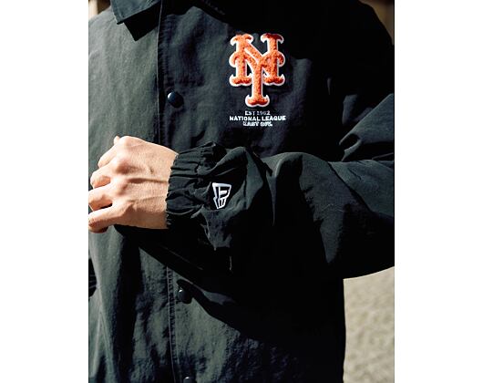 Jacke New Era - MLB Coaches Jacket - NY Mets - Black