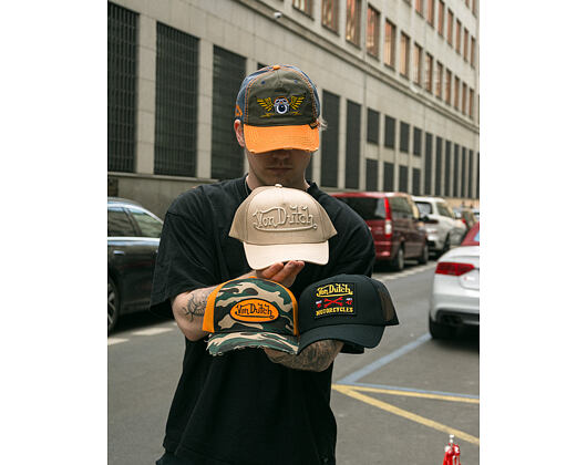 Kappe Von Dutch - Trucker - Classic Logo Camo/Orange